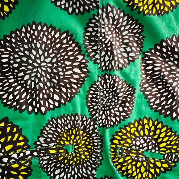 Boden Skirt Womens 6 Cotton Floral A Line Green Knee Length Pockets Zip Back - Picture 5 of 12